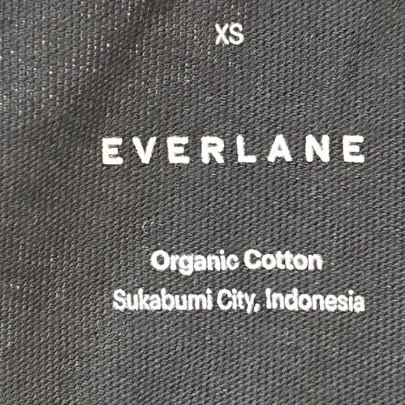 Everlane The Organic Weekend Side Slit Maxi Dress Black Round Neck Women XS NWT - Picture 3 of 12